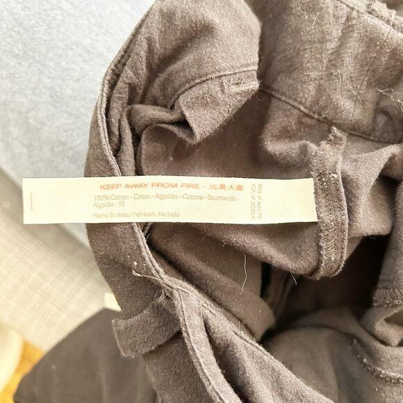 Free People Back Into It Jumpsuit Black Cotton Wide Leg Button Front Size XS - Picture 7 of 7